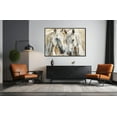 thumbnail image 3 of Horse Oil Painting Two White Horse Canvas Art Framed Horse Picture Wall Art For Livingroom Bedroom Office, 3 of 7