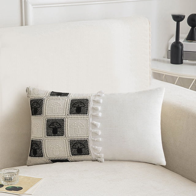 Sokhug Pillowcase Made Of Polyester Material Sofa Pillow with Mushrooms Pattern Living Room Sofa Cushion Home Decoration