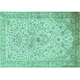 thumbnail image 1 of Ahgly Company Indoor Rectangle Persian Turquoise Blue Traditional Area Rugs, 5' x 7', 1 of 4