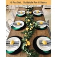 thumbnail image 4 of 13 Inch Round Placemats Set of 4, Green Fruit Non Slip Heat Insulation PP Table Mats, Modern Minimalist Decor Black Background Washable Place Mats for Kitchen Dining Party Table Decor, 4 of 7