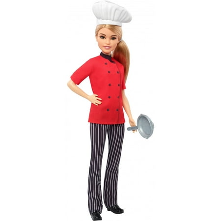 Barbie Careers Chef Doll, Petite with Blonde Hair & Frying