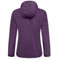 thumbnail image 7 of Little Donkey Andy Windbreaker for Women, Breathable Water Resistant Light Jacket with Hooded dark purple M, 7 of 7
