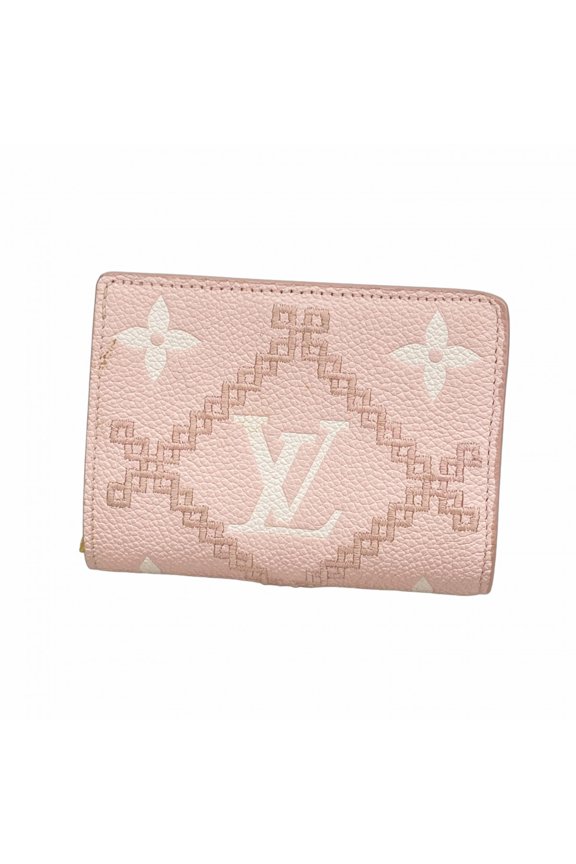 Pre-Owned Louis Vuitton Monogram Empreinte Broderie Portefeuille Wallet M81212 Pink Women's