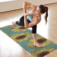 thumbnail image 6 of Blue Sunflower Pattern Hot Yoga Mat Towel Non Slip for Hot Yoga - Quick-Drying Yoga Mat Cover with 4 Corner Pockets with Travel Bag - Hot Yoga Towel Non Slip Grip Moisture Wicking Sweat 70"x26", 6 of 6