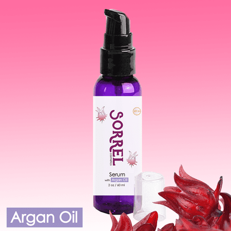 Argan Oil Hair Repair Serum for Dry Damaged, AntiFrizz, Nourish, Protect, Shine Gloss Volume SPF 25 by Sorrel Cosmetics