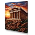 thumbnail image 2 of Designart "Impressionist Parthenon from Antique Greece" Landscapes Canvas Wall Art - Country Brown Greece Hallway Wall Art Decor, 2 of 6