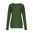 thumbnail image 6 of Wensltd Long Sleeve Base Layer Top for Women Solid Color Stretchy Warm Winter Fall Thermal Underwear, 6 of 9