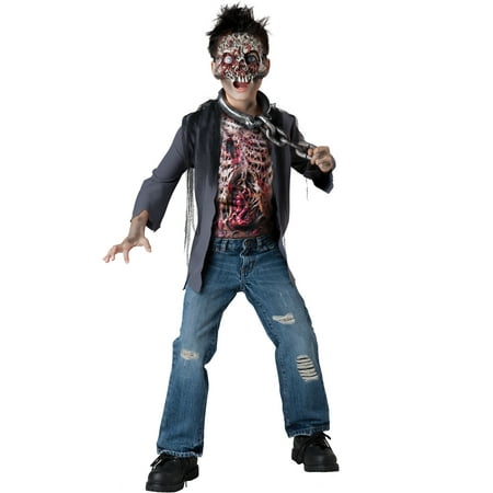 Unchained Horror Zombie Walking Dead Boys Kids Child Halloween Costumes L
