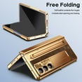 thumbnail image 2 of for Samsung Galaxy Z Fold 7 Case, with Stylus + Stylus Holder + Tempered Glass Screen Protector, All-Inclusive PU Leather Plating PC Hinge Protection Case for Samsung Galaxy Z Fold 7, Dark Gold+Brown, 2 of 8