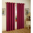 thumbnail image 1 of Melanie Faux Silk Grommets Window Panel, Burgundy, 55x95 Inches, 1 of 5