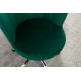 thumbnail image 5 of Upholstered Home Office Chair,Adjustable Height Makeup Chair Vanity Chair,360 Swivel Rolling Desk Chair,Modern Office Chair with Metal Base,Velvet Swivel Shell Chair for Living Room Office,Green, 5 of 7