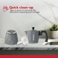 thumbnail image 4 of Holstein Housewares 6 Cup Aluminum Stovetop Espresso Maker- Greca - Great Tasting Traditional Espresso Coffee, Italian and Cuban Café Brewing in Minutes, Silver, 4 of 9