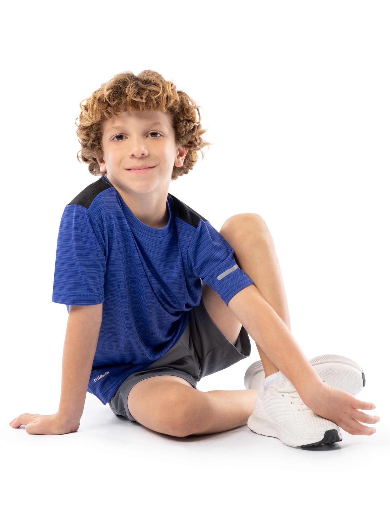 Athletic Works Boy’s Short Sleeve Athletic T-Shirt, 2-Pack, Sizes 4-18 & Husky