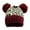 Beige Leopard / 2 Wine Pom Pom, variant on Women's Knit Hat Winter Leopard Warm Hat Print Fashion Pompom Ball Hat Warm Knit Beanie, Beige Leopard / 2 Black Pom Pom