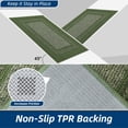 thumbnail image 5 of FLOORHUG Non-slip Kitchen Rug Set, Absorbent Floor Mat Set of 2, Machine Washable Kitchen Mat Set for Kitchen, Bathroom, Laundry Room, Bedroom, 20”x32”+20”x48”, Green, 5 of 7