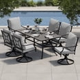 thumbnail image 7 of Grand Patio 7-Piece Outdoor Dining Set for 6 People, Gray Cushion, 7 of 7