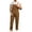 Brown, variant on Overalls for Men Work Utility Coveralls Fashion Bib Romper Jumpsuit with Zipper Fly(Dark Blue,L)