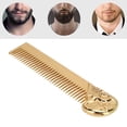thumbnail image 4 of Salon Mustache Comb, Professional Rust Proof Beard Comb  For Daily Life For Home Travel Gold, 4 of 8