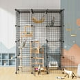 thumbnail image 5 of Cat Large Enclosure - DIY Catio Ideal for 1-3 Cats, Indoor & Outdoor, Detachable Metal Wire Kennel, 2x3x4 Exercise Place, 5 of 7