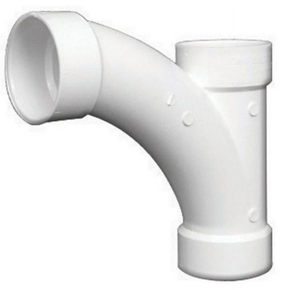 Schedule 40 DWV PVC Pipe Fitting, Combination Tee Wye, PVC 4 In. - PVC 00501 1200HA