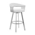 thumbnail image 2 of Armen Living Bronson Bar Stool with 360-Degree Swivel, White, 2 of 7