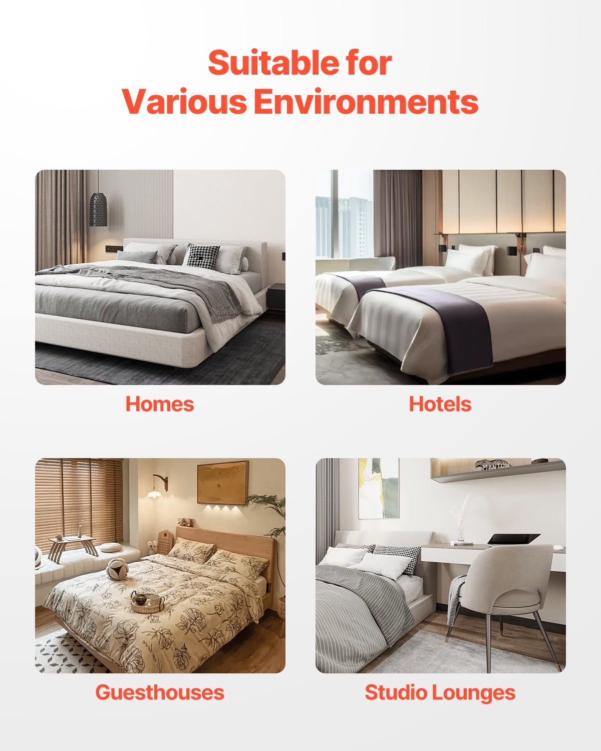 VEVOR Box Spring, Queen Size Bed Frame with Washable Fabric Cloth, Heavy Duty Metal Frame for Queen Bed, 5 in Mattress Foundation, 3500 lbs Max Weight Capacity, Easy Assembly