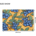 thumbnail image 3 of SKYSONIC Toiletry Mat Blueberries Yellow Print, Fluffy Plush Absorbent Bath Rugs Carpet with Non Slip Bottom for Bathroom Floor Toilet Tub and Shower, 3 of 7