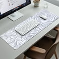 thumbnail image 6 of Mouse Pad Gaming Mousepad 31.5 x 11.8 x0.12in Large Mouse Pad for Keyboard and Mouse with Anti-Slip Rubber Base, Keyboard Pad XL Mouse Mat for Home and Office(White), 6 of 6