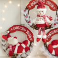 thumbnail image 5 of Christmas Decoration Rattan Circle With Fabric Doll Handmade Decor, 5 of 5