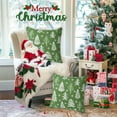 thumbnail image 4 of SANMADROLA Christmas Throw Pillow Covers, 18x18 Throw Pillows Soft Plush Cushion Covers, Set of 2 Xmas Tree Pillowcases Holiday Festivals Winter Home Decor Sofa Couch Bed Porch, Green, 4 of 9