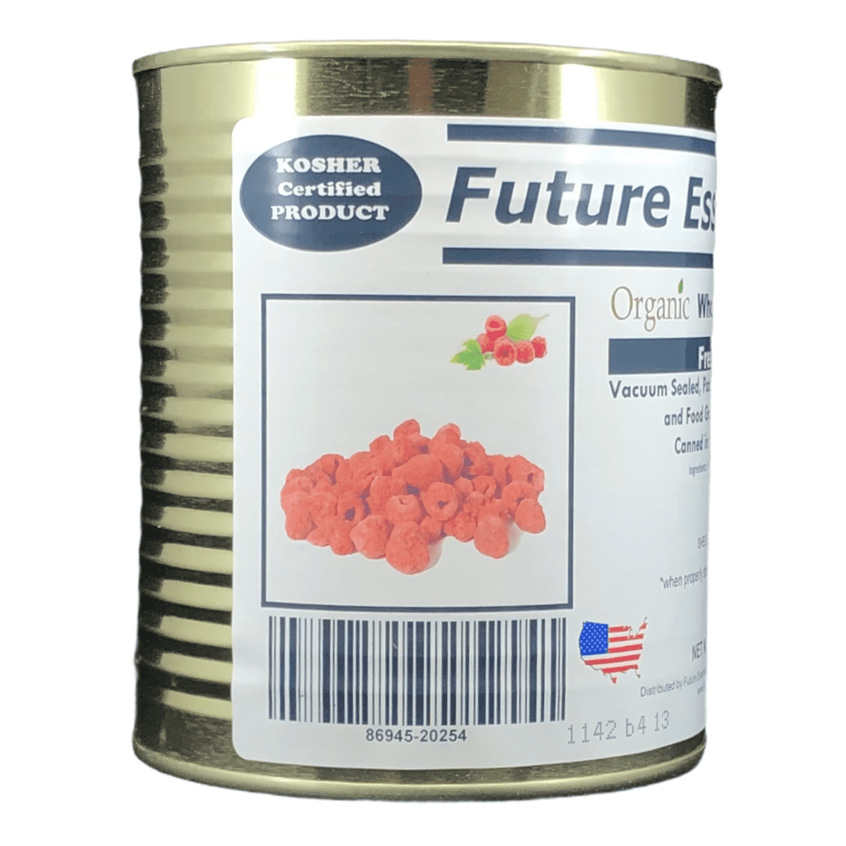 (Pack of 12 Cans ) Future Essentials Freeze Dried Long Shelf Life Emergency Food Ration Kit Whole Raspberries #2.5 / 2.5 oz/Can