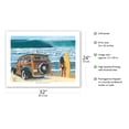 thumbnail image 2 of U Go Girl - Retro Woodie Car on Beach with Surfer Girl - From an Original Color Painting by Scott Westmoreland - Bamboo Fine Art 290gsm Paper Print (Unframed) 24x32in, 2 of 4