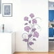 thumbnail image 1 of 1pc, Purple Flower Wall Sticker Home Wall Beautification Decorative Sticker Peel And Stick Wall Art Decor Removable PVC Garden Decal For Kids Room, 1 of 4