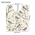thumbnail image 5 of Bathroom Plush Absorbent Mat Combined U-Shaped Square Pad Bath Mat Fluffy Suitable For Bathroom Toilet Living Room Absorb Water Non-Slip Durable Twig Bird, 5 of 9