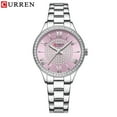 thumbnail image 1 of CURREN Montre Mode Luxueuse Quartz Acier Inoxydable Montres pour Femmes Cadran Simple Strass Montre-Bracelet Design Original Horloge, 1 of 2