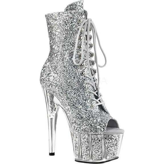 Women's Pleaser Adore 1021G Open Toe Bootie