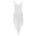 thumbnail image 4 of YONGHS Kids Girls Criss Cross Back Ballet Camisole Leotard Dress Latin Lyrical Dancewear 4-14 White 8, 4 of 7