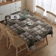 thumbnail image 2 of Multicolor Bigfoot and Camping Pattern Rectangle Tablecloth 60"x84",Waterproof Polyester Rectangle Table Cloth, Wipeable Spillproof Polyester Tablecloth for Dining, Camping, Indoor and Outdoor, 2 of 5