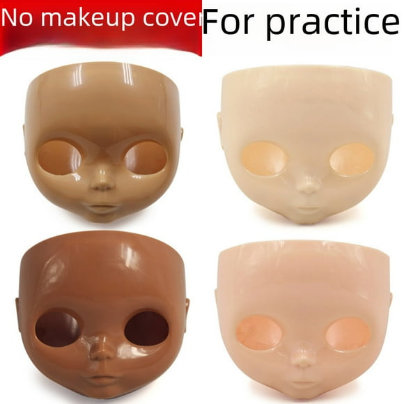 Export-Exclusive DIY Doll Customization Kit: ICY DBS Blythe Doll Face Shell with Screw, Unpainted, Compatible with De Sheng RBL - White/Pale/Black/Tanned Skin Tones for 15-35Yrs Cosplay Enthusiasts,
