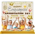 thumbnail image 5 of 7x5FT Employee Appreciation Day Banner, Office Celebration Backdrop,Employee Appreciation Happy Birthday Decorations for Backdrop Decorations Banner Photo Booth Props, 5 of 6