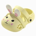 thumbnail image 3 of KPOPLK Kids Boys Girls Cartoon Clogs Slippers Toddler Slip On Lightweight Beach Pool Sandals Size 13,Yellow, 3 of 6