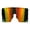 gold orange, variant on Extra Large Face Mask Color Mirror Futuristic Sunglasses Gold Brown Mirror