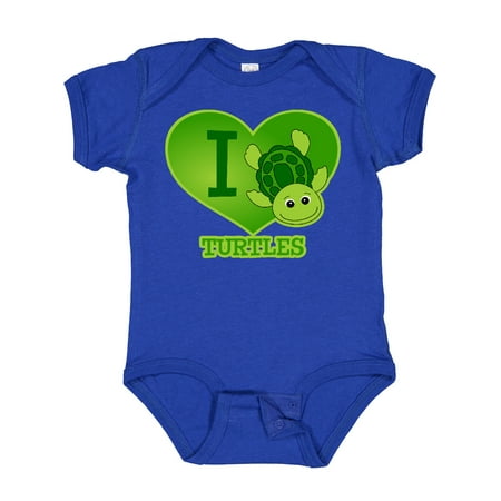 

Inktastic I Love Turtles Gift Baby Boy or Baby Girl Bodysuit