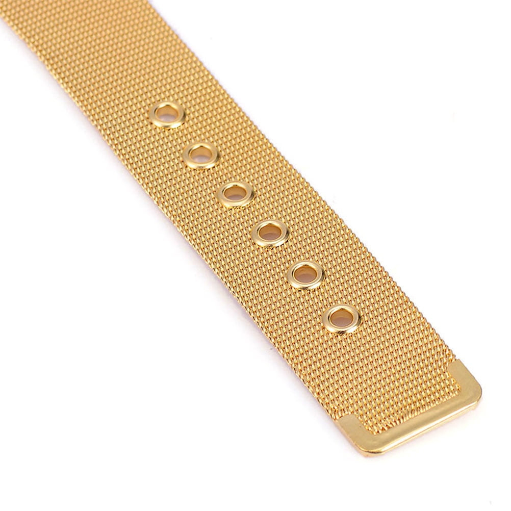 Women Watch Brand Golden Simple Ultra-thin strap Mesh Belt Crystal Quicksand Beads Quartz Luxury Band Creative Quartz Woman Bracelet Wristwatch (White Surface)