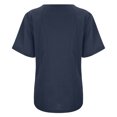 thumbnail image 3 of Qeaghou Plus Size Linen Shirts for Women 2024 Summer Loose Fit Comfy Casual Tops Floral Printed Button Down Dressy Blouses Clearance $5, 3 of 7