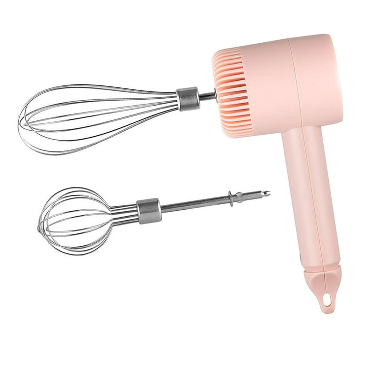 Cordless Whisk Electric Eggs Whisk Kitchen Tools Blender Egg Mixing Tool  Portable with 2 Detachable Stir Whisks Cordless Electric Hand Mixer Pink 