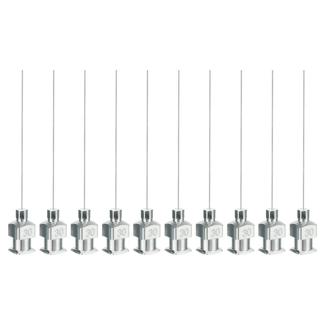 Unique Bargains 10 Pcs 30G 1.5 Inch Blunt Tip Dispensing Needle with Lure Lock for Refilling Liquid Inks Adhesives