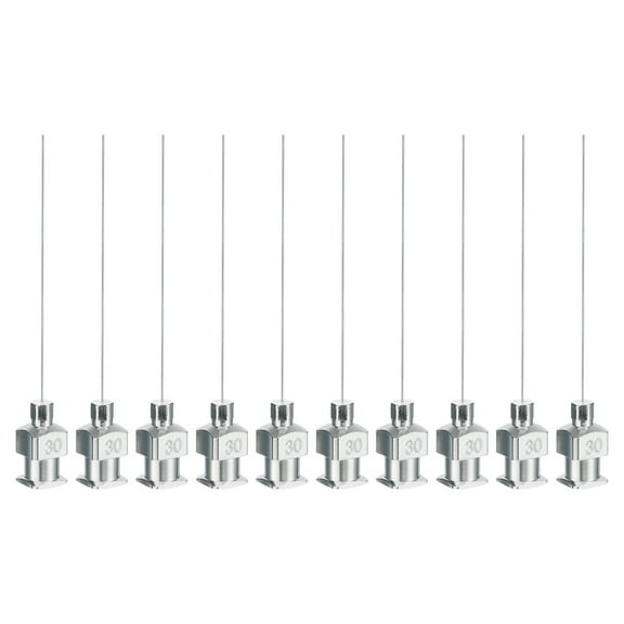 Uxcell 10 Pcs 30G 1.5 Inch Blunt Tip Dispensing Needle with Lure Lock for Refilling Liquid Inks Adhesives