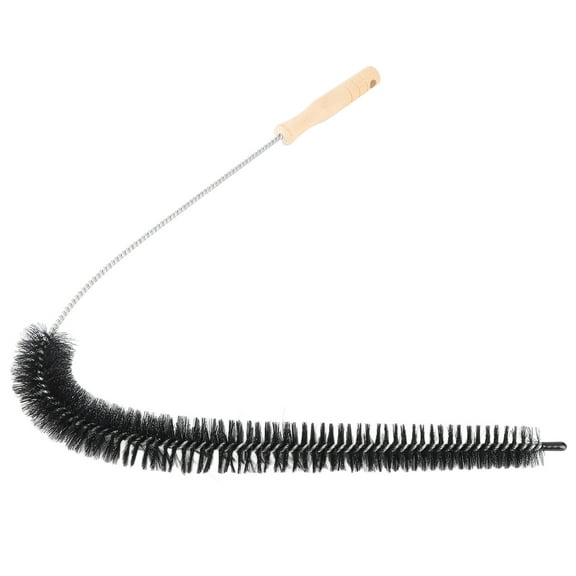 BIMZUC Flexible Dryer Vent Cleaning Brush with Long Reach Rod and Wood Handle for Lint Dust Removal