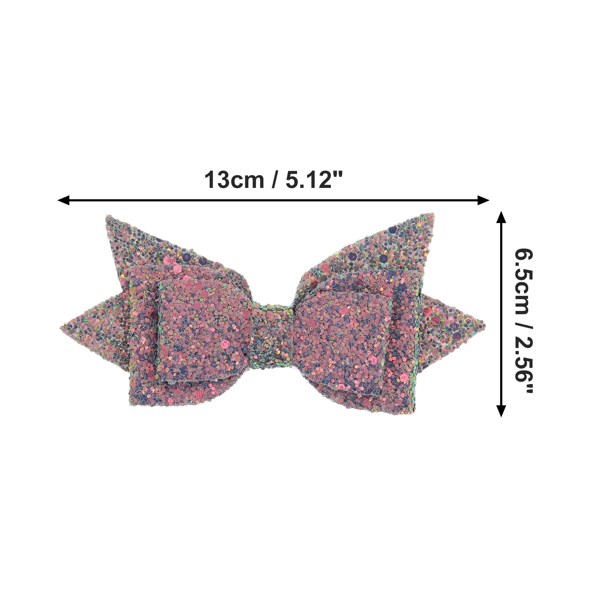Unique Bargains 1Pc Shiny Bow Home Decoration Drinkware Accessory Pink Gray
